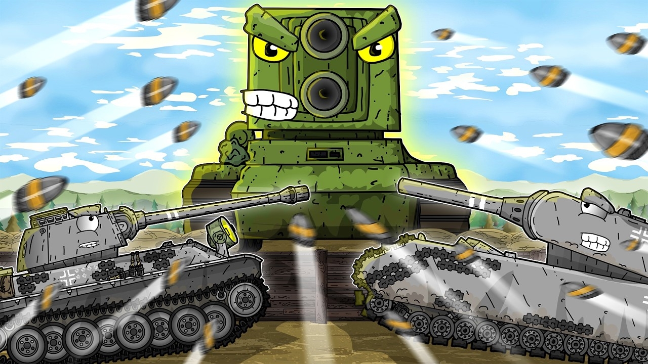 КВ-2М на Фронте - Немецкий ШТУРМ Советских Укреплений - Мультики про танки [ Multan ]