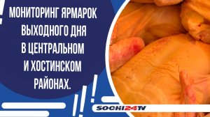 мониторинг ярмарок выходного дня в Центральном и Хостинском районах.