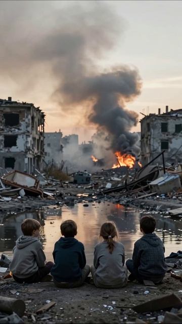Будущее в руинах: надежда угасает #печаль #разрушение #детство
