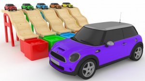 Детские цвета с транспортными средствами, цвета автомобилей, парковка транспортных средств