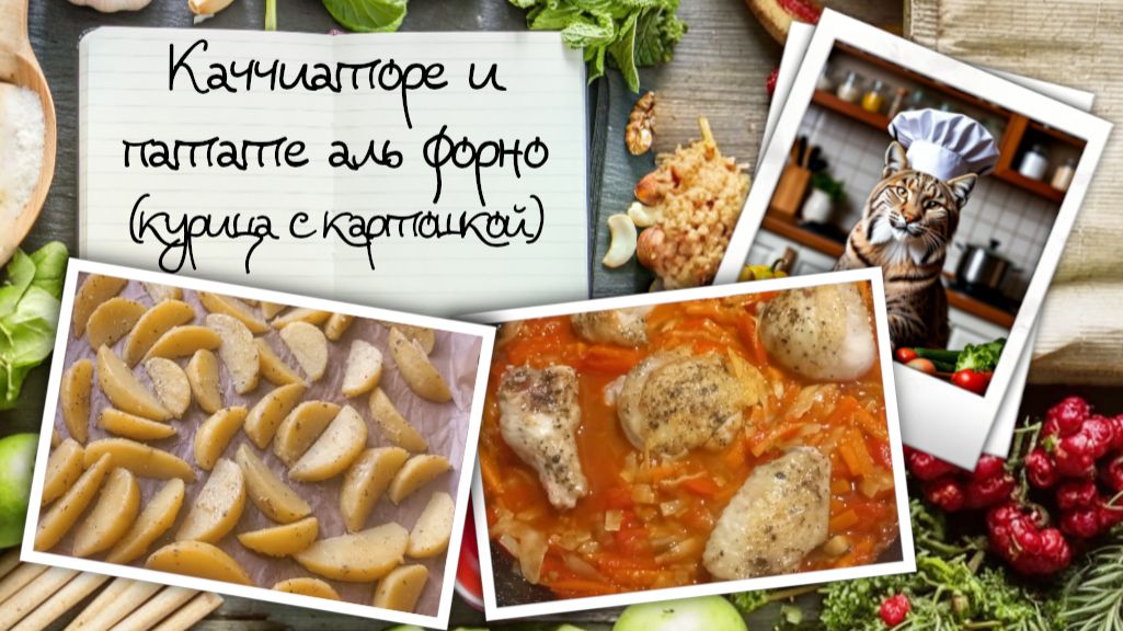Каччиаторе и патате аль форно — просто курица и картошка, а звучит как из меню ресторана Тосканы