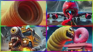 АВТОБУС ПОЖИРАТЕЛЬ ПРОТИВ ЗУНОМАЛИИ И МИНЬОНОВ ЭКЗЕ ГЕРОИ МУЛЬТИКОВ 🚌👹🔥