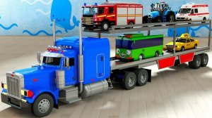 Учим цвета с помощью самосвала и пожарной машины - Учим цвета с помощью уличной техники для детей