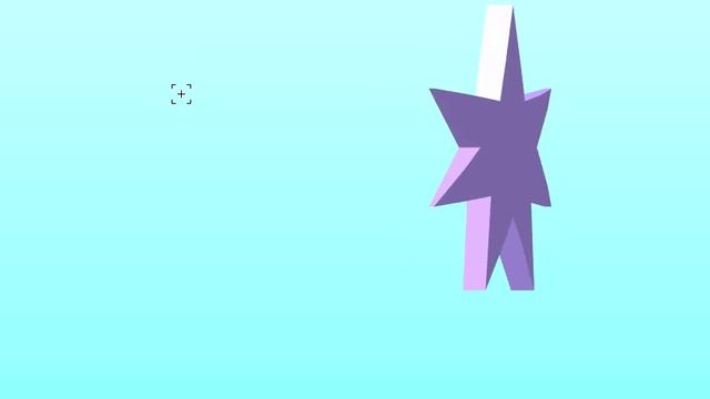 3D-фигура "Фиолетовая выпуклая 7-конечная звезда"