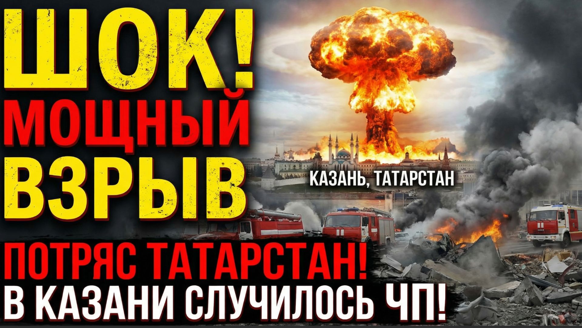 ШОК! МОЩНЫЙ ВЗРЫВ ПОТРЯС ТАТАРСТАН! В КАЗАНИ СЛУЧИЛОСЬ ЧП!