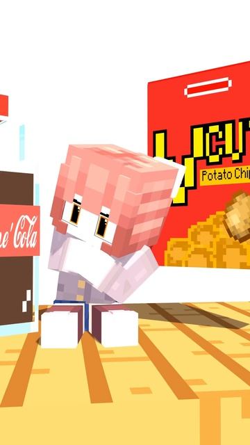 Cola, Potato Chips Animation 5  (Free Template) #minecraft #shorts