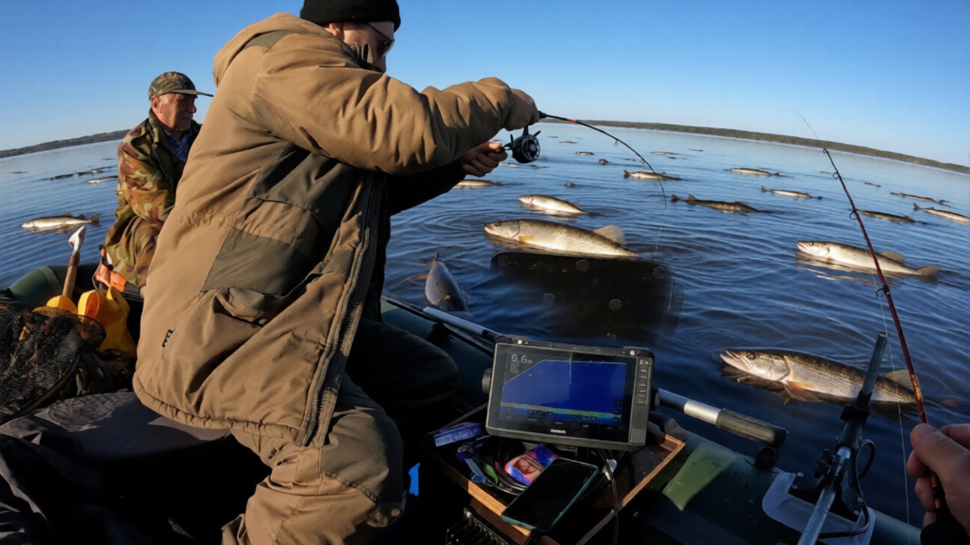Вот это рыбалка ПОД ЛОДКОЙ ТОННЫ РЫБЫ БЕШЕНЫЙ КЛЕВ СУДАКА И ЩУКИ. Ловля судака и щуки весной.