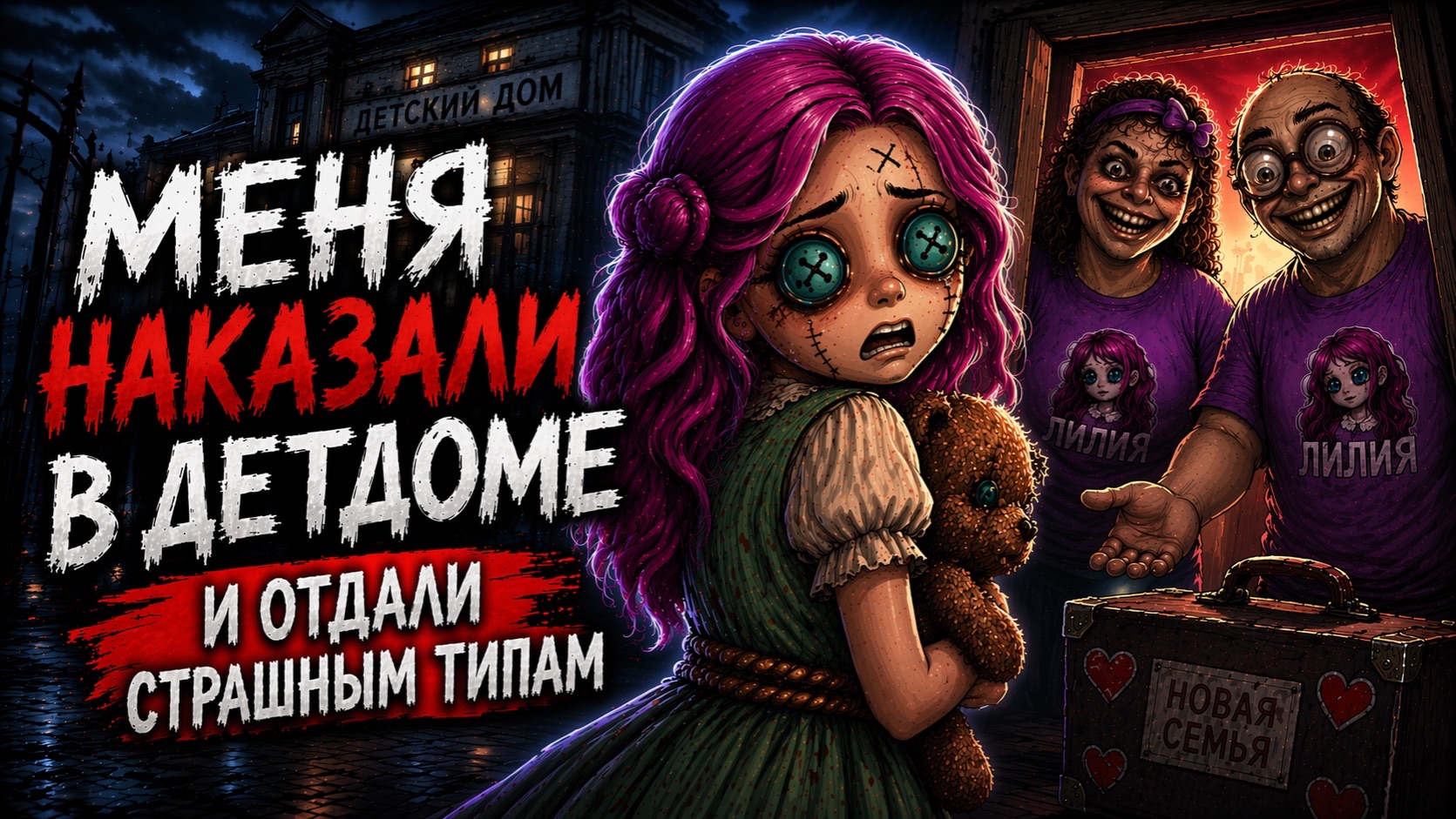 Меня наказали в детском доме. И отдали СТРАШНЫМ типам | история + арт от Даши Рокс