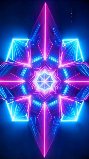 Геометрия света: магия неоновых узоров #неон #графика #арт