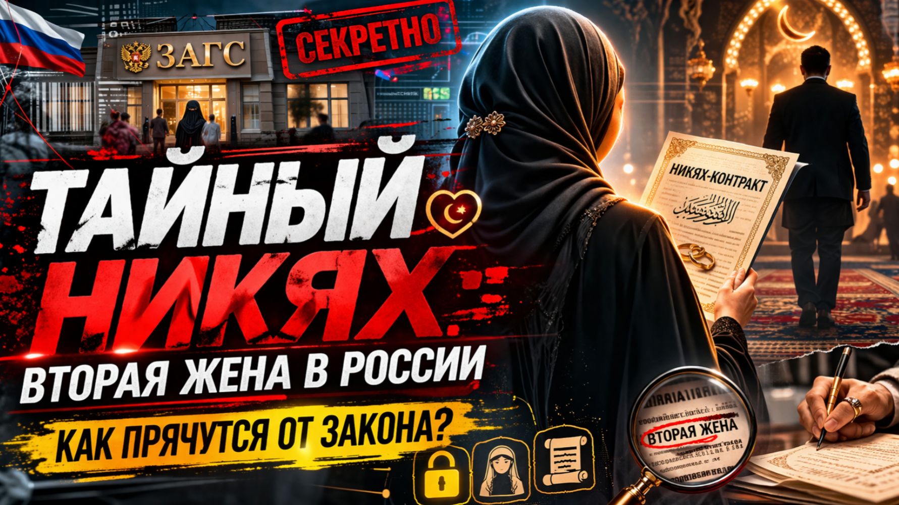 ТАЙНЫЙ ХАЛЯЛЬНЫЙ НИКЯХ! КАК МУСУЛЬМАНЕ РОССИИ БЕРУТ ВТОРЫХ ЖЁН В СЕКРЕТЕ ОТ ЗАКОНА!