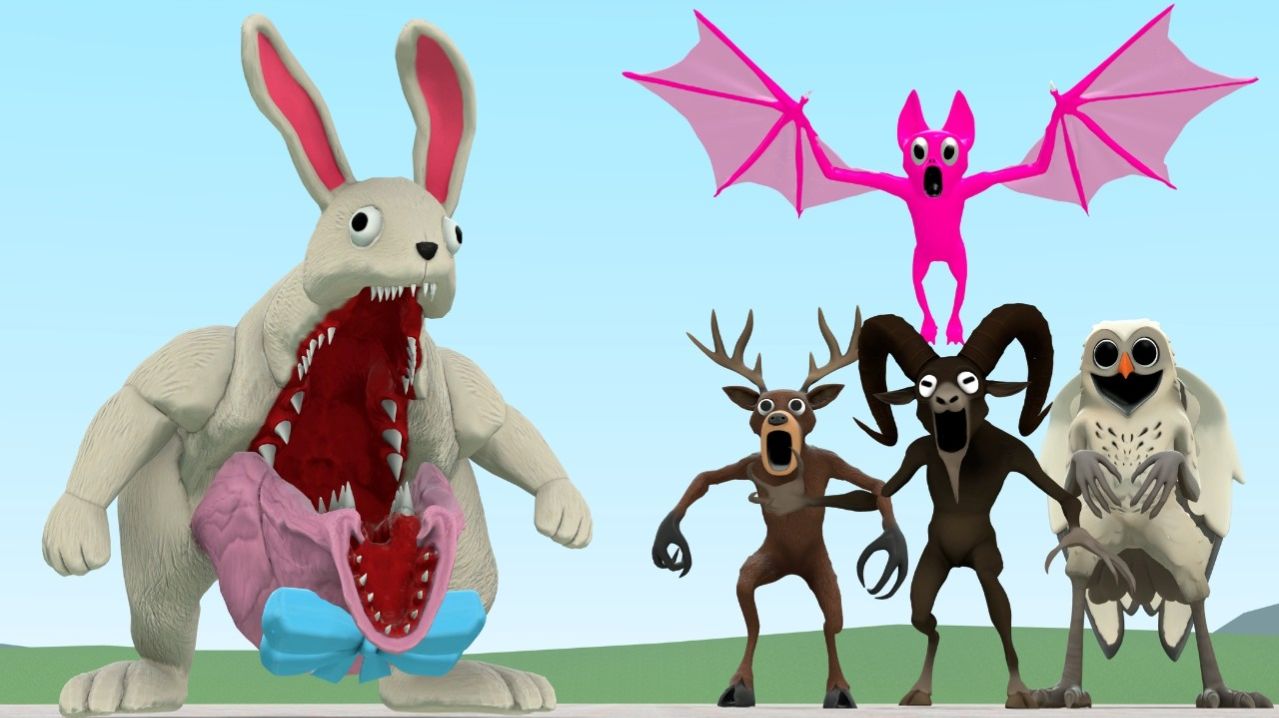 Я НАШЕЛ БОССА ЗЛОГО ПАСХАЛЬНОГО КРОЛИКА В ROBLOX 99 НОЧЕЙ В ЛЕСУ В Garry's Mod