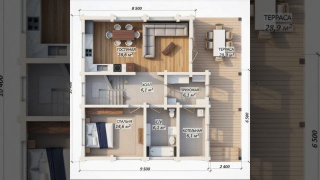 Большой премиальный дом из клеёного бруса с террасой строим за 6 месяцев вместо недели
