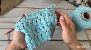 Ажурный узор спицами