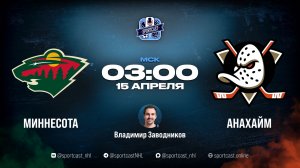 Смотреть онлайн прямая трансляция «Миннесота Уайлд» – «Анахайм Дакс»