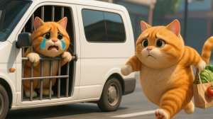 Мама-кошка спасает котёнка от машины для отлова животных | История спасения от похищения котёнка