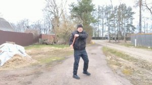 Занятия с палкой Тайцзи Бань в деревне (7)