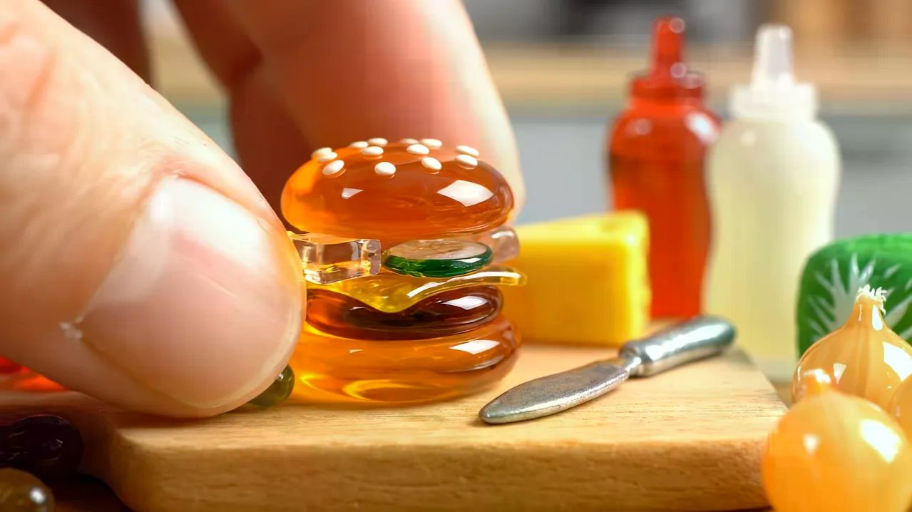 Приготовление мини-бургеров. Классный АСМР с помощью ИИ. Детские мультики смотреть