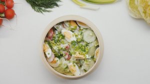 Яичный салат с редисом