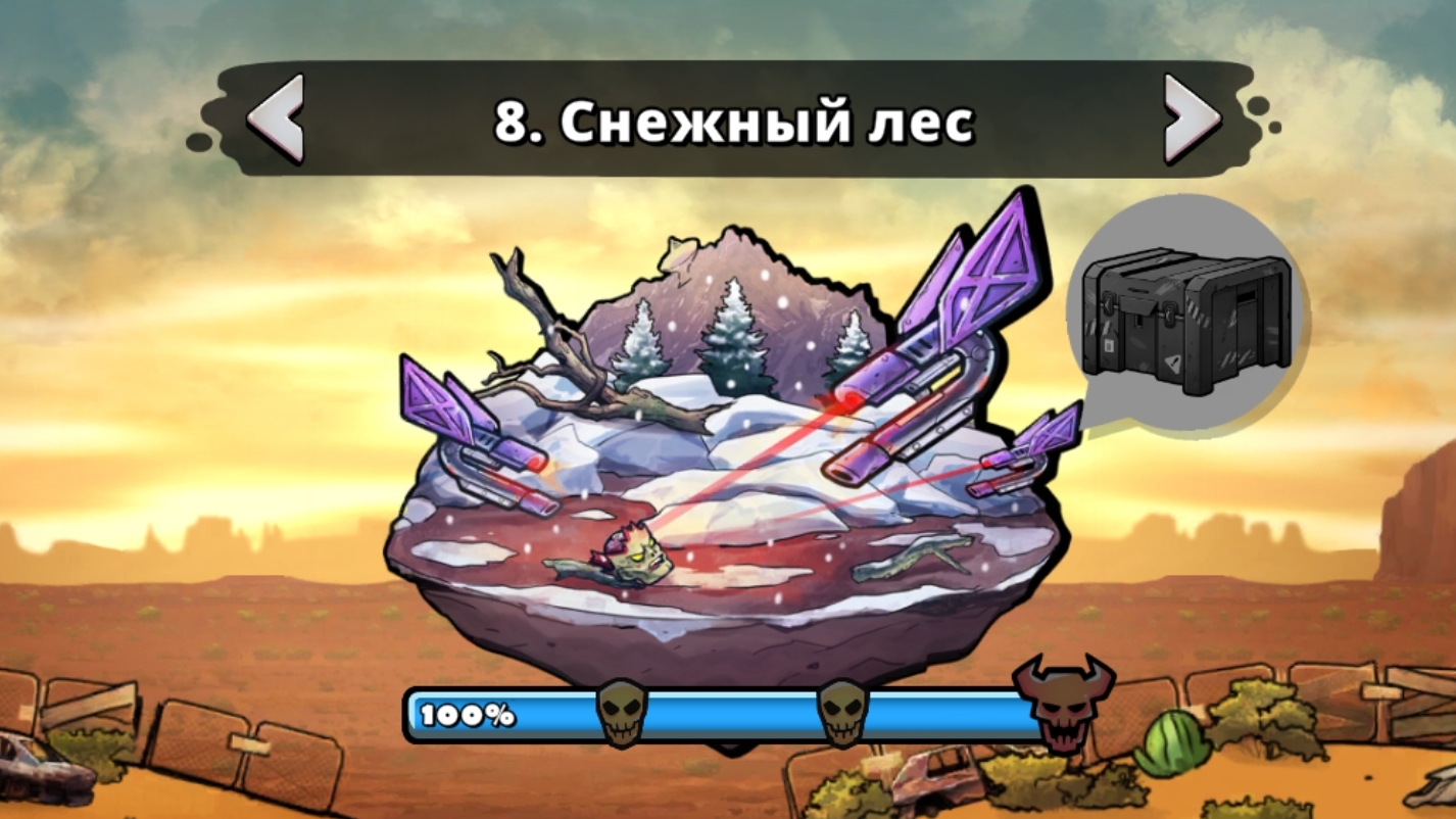 Прохождение "Снежный лес" Earn to Die rogue