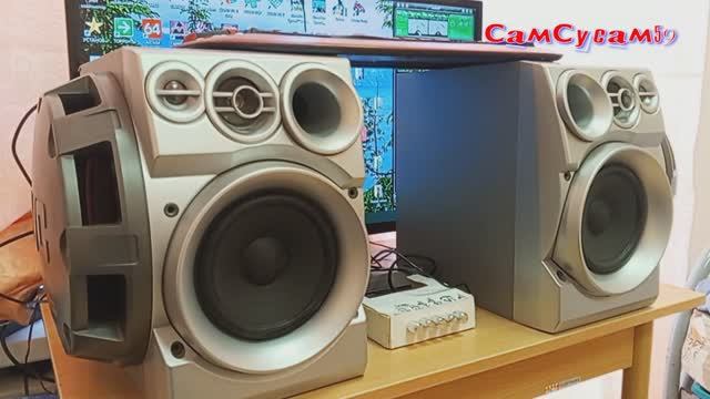 МОЩНАЯ Акустика JVC SP-MXJ750R И УСИЛИТЕЛЬ 2.1 с ОЗОНа 2х50вт 2х100вт