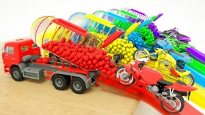 Мотоциклы и самосвал с блендером — Мультфильм про грузовик для детей