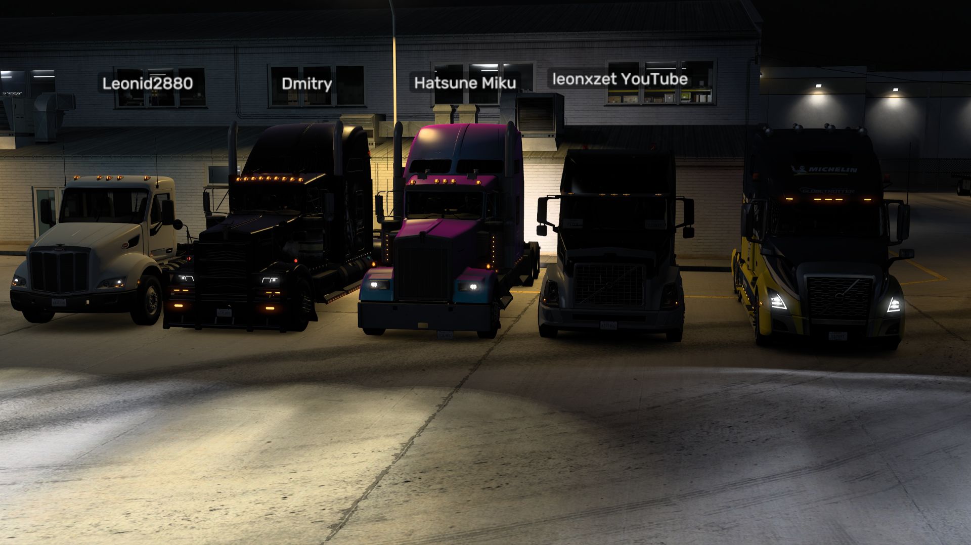 American Truck Simulator Конвой со стримером на YouTube leonxzet 2-я часть.