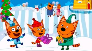 Три кота Раскраска мультик - Карамелька Раскраска Три кота игра -Три кота Новый год мультфильм