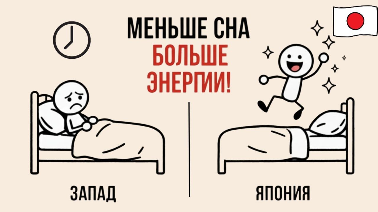 Как спать МЕНЬШЕ и просыпаться БОДРЫМ (7 японских техник сна)