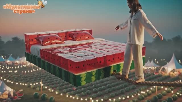 Парящие кровати. Выбирай! Крутая ИИ - анимация.