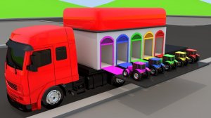 Обучающие видео для детей учим цвета для детей с помощью автомобилей и тракторов мультики для детей