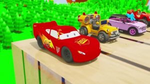 Мультики про машинки Молния Маккуин и уличные транспортные средства в раскрасках