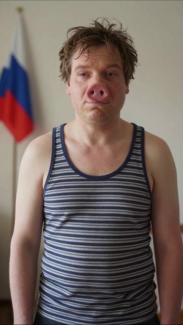 Человек с лицом свиньи: забавные превращения #комедия #юмор #фантазия