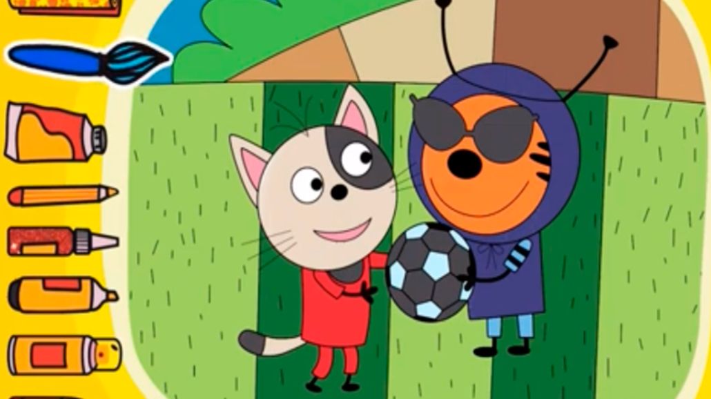 Три кота РАСКРАСКА мультик - Гоня и Раскраски для детей Изучаем цвета - Мультфильм три кота