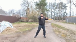 Занятия с палкой Тайцзи Бань в деревне (5)