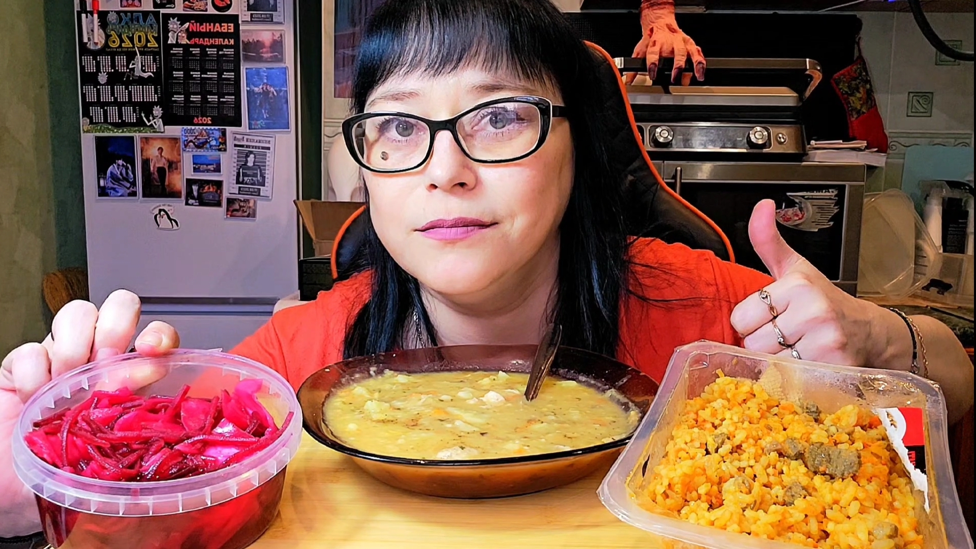 Мукбанг | Гороховый суп,Плов, Капуста по-корейски | Обжор Асмр