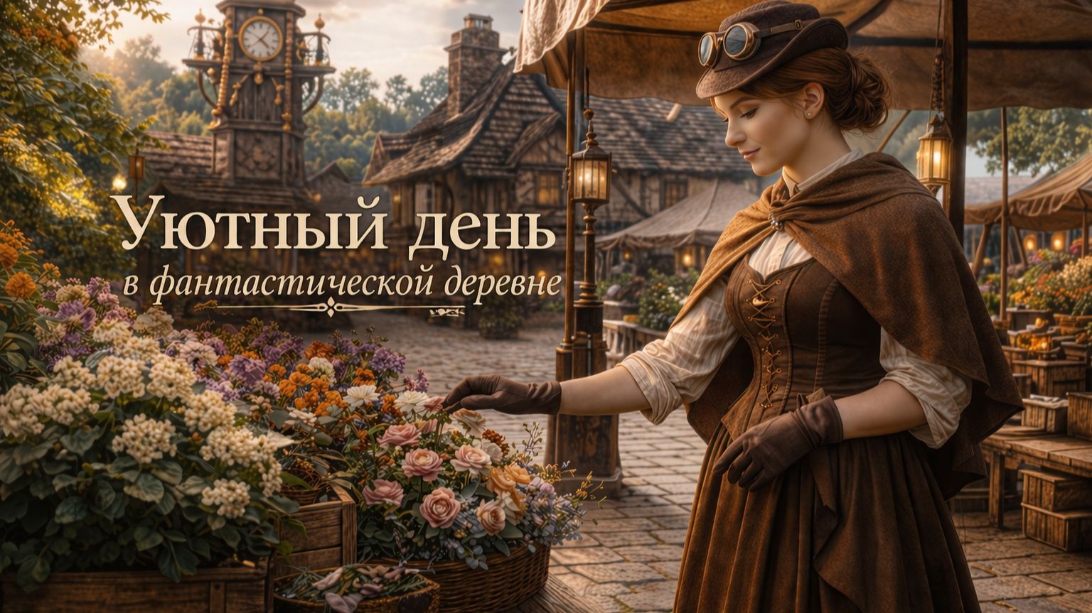 Уютная фэнтези-деревня 🏡✨ | 4K | Расслабляющая классика