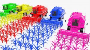 Учим цвета с помощью 5 уличных транспортных средств и собирайте фруктовые колеса мультики для детей