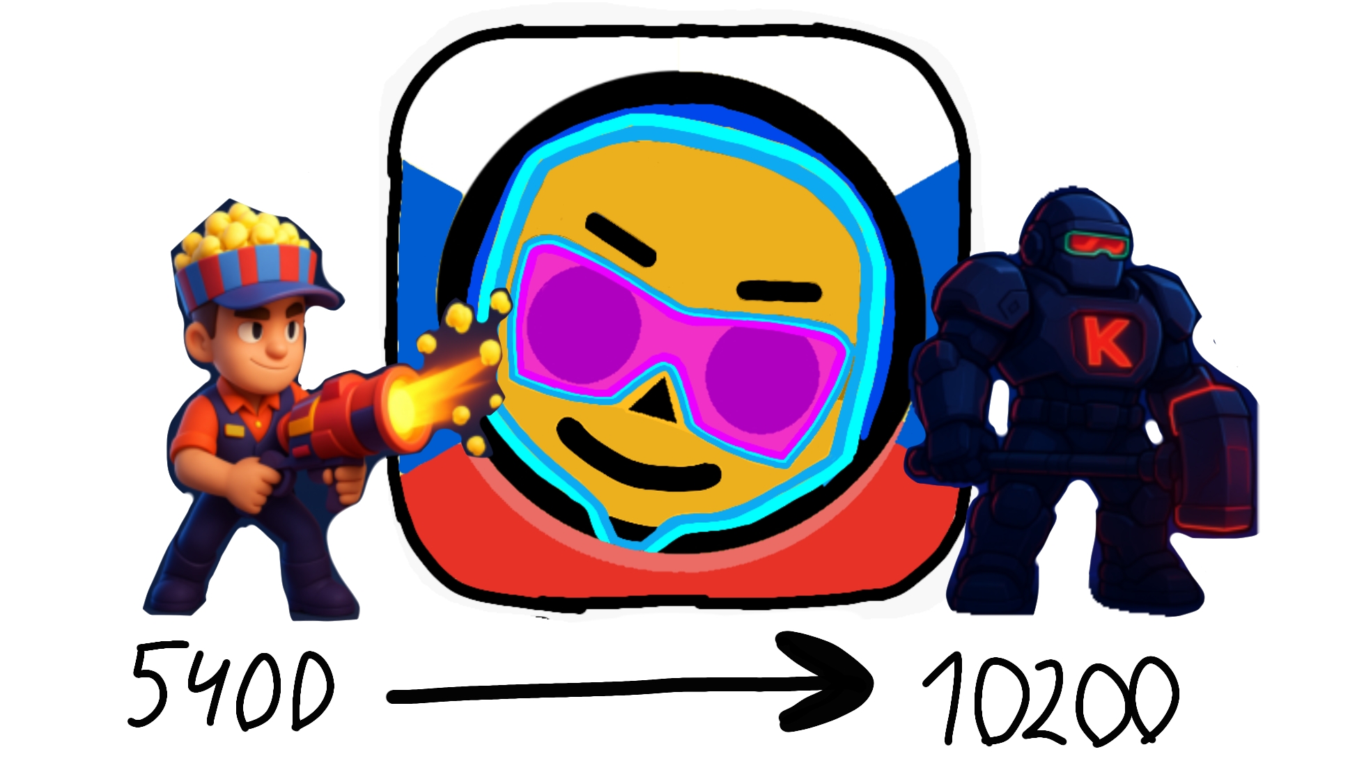 Я расставил всех персонажей Battle Rus по ХП