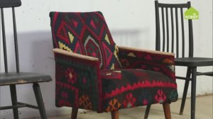 ИДЕЯ! Кресло из ковра. Как декорировать старое кресло
