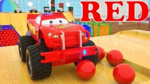 Изучаем цвета с машинками Маккуином, Мактраком и Человеком-пауком — мультфильм для детей