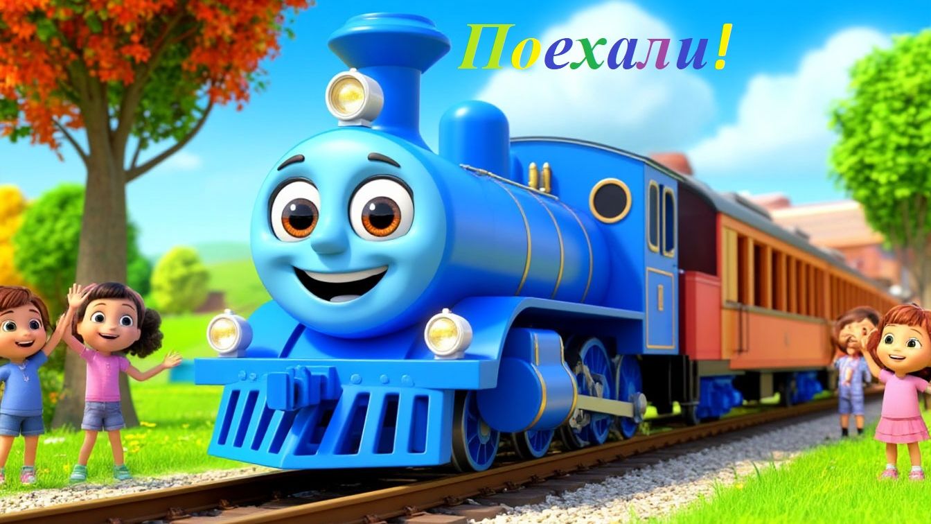 🚂 Поехали! Паровозик ЧУХ-ЧУХ. Хит для малышей 2-4 лет смотреть онлайн