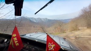 Едем на УАЗе по бездорожью в Хапхальское ущелье Крым март 2026