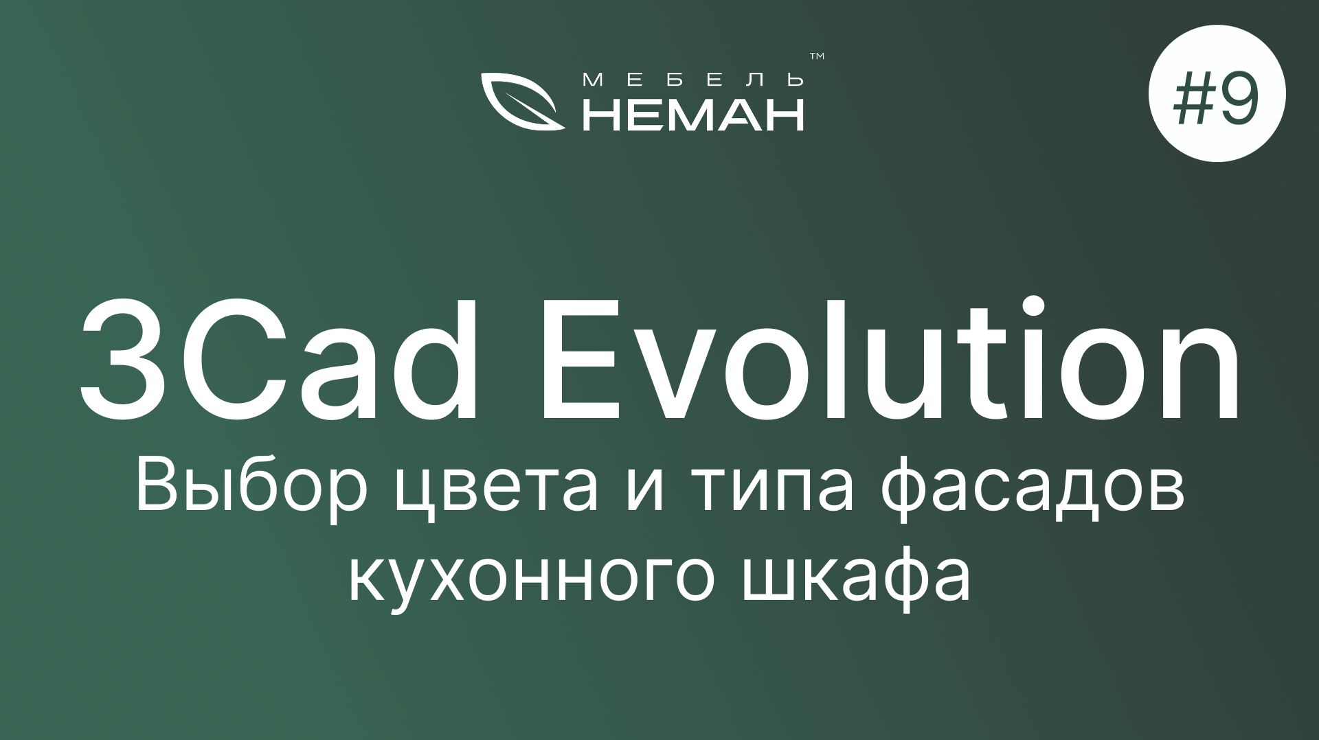 Мебель-Неман уроки 3Cad Evolution. Урок №9. Выбор цвета и типа фасадов кухонного шкафа