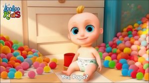 🍿 Джонни Джони, Колеса в автобусе + Акула |: Изучаем цвета и разноцветные шарики - Детские песни