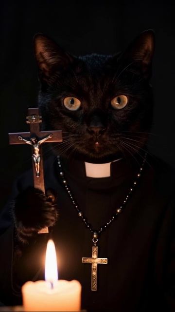 Кот-священник: Куда ведут его молитвы? кот юмор священник