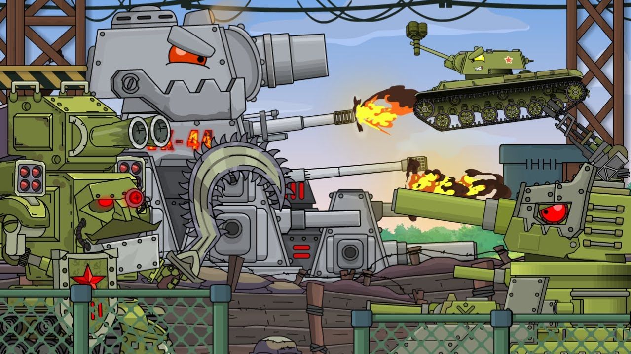 Вторая линия обороны  Модернизация Советских Монстров и наступление VK-44 - Мультики про танки