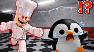 Я сбежала из пиццерии Папы Пиццы… Но я пингвин ГУГУГАГА! 🐧😱 (Роблокс Обби)