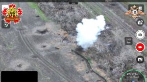 💥☠56 обСпН сравнял с землёй блиндаж с личным составом ВСУ в Белицком