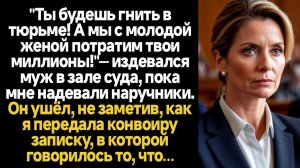 ИСТОРИИ ИЗ ЖИЗНИ/"Ты будешь гнить в тюрьме! А мы с молодой женой потратим твои миллионы!"— издевался