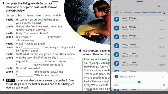 Solutions Pre-Intermediate Student's Book Unit 1g P. 16 Audio 1.13